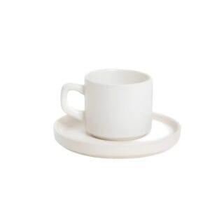 Tasse mit Untertasse Homla FAMELIO White, 200 ml