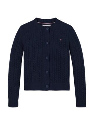 Tommy Hilfiger Strickjacke "MINI CABLE CARDIGAN", mit kleinem Zopfmuster