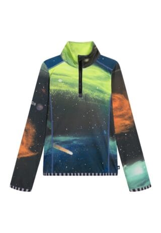 WeeDo Langarmshirt "SPACE" Feuchtigkeitsregulierendes Funktionsshirt für Kinder