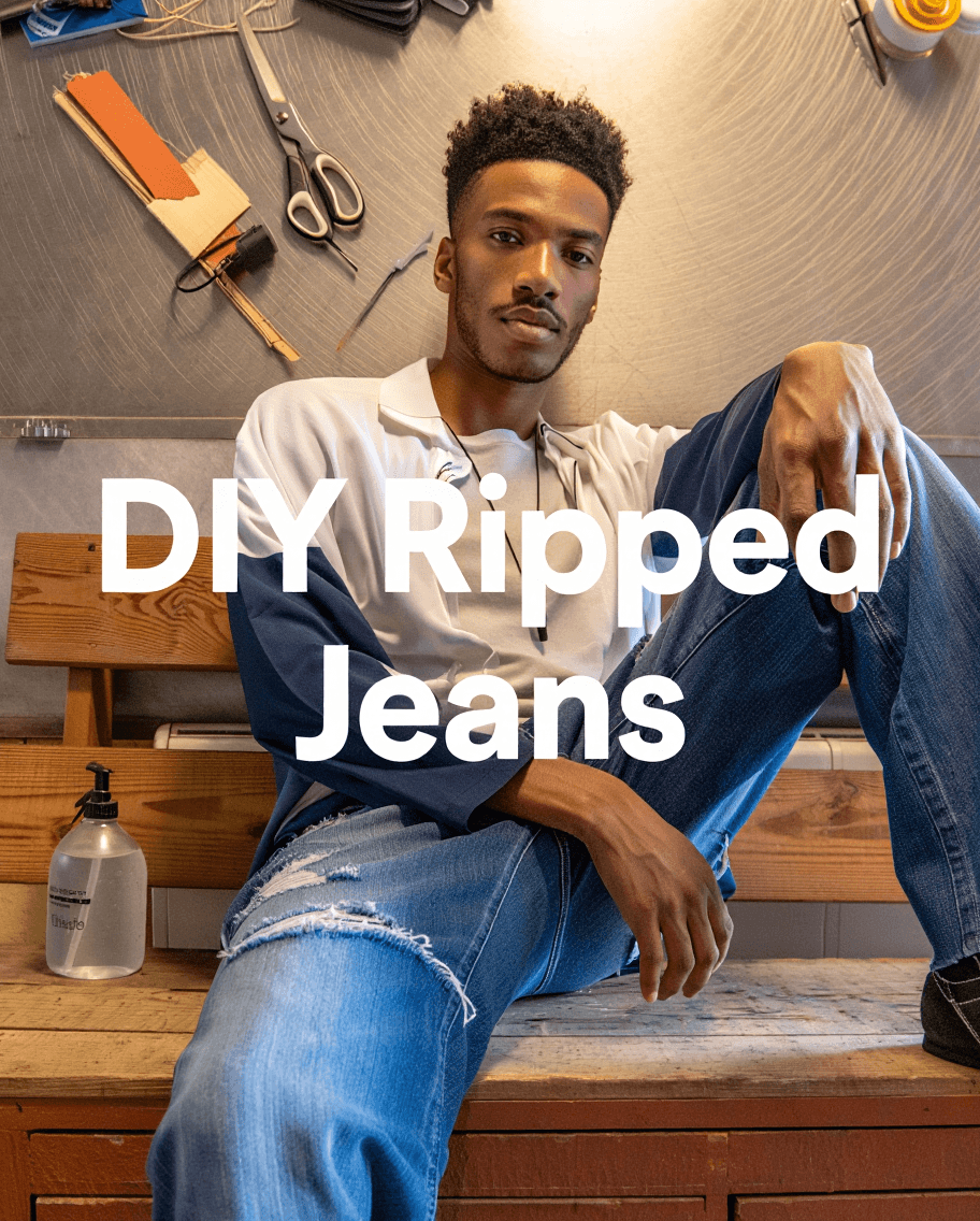 artikel streetwear diy ripped jeans