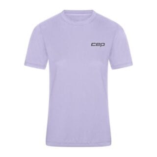 CEP Core Run SS Damen Laufshirt in Flieder – Bequeme, atmungsaktive Funktions-T-Shirt für Training und Performance