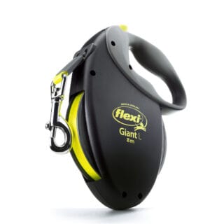 flexi Giant Gurt-Leine L - schwarz / neongelb,