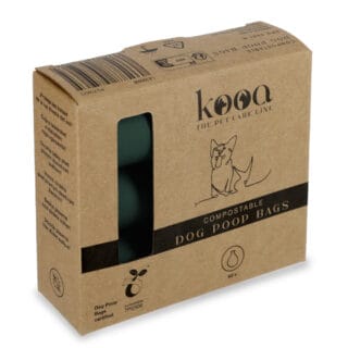 kooa Kompostierbare Hundekotbeutel - 6 Rollen à 15 Beutel (90 Beutel)