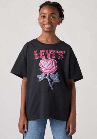 Levis Kids T-Shirt "LVG OVERSIZED WESTERN ROSES TEE" mit großem Print "Rose", for Girls