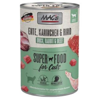 MAC's Cat 6 x 400 g - Ente, Kaninchen, Rind
