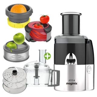 Magimix Juice Expert 4 Schwarz/Chrom Matt inkl. Gemüseschneider mit 3 Scheiben