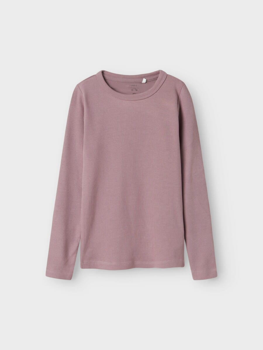 Name It Langarmshirt "NKFNAKAL LS TOP NOOS" in Basic-Form und leicht gerippter Qualität