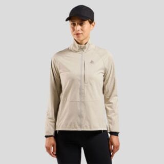 Odlo Zeroweight Pro Warm Damenjacke L Grau – Winddicht, bequem & ideal für kalte Laufwetter