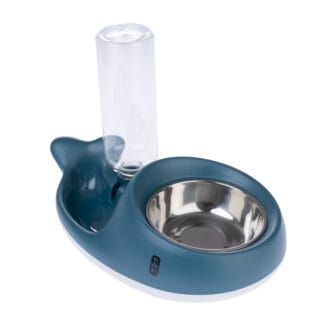 TIAKI Futter- und Wasserspender Kleiner Wal - 350 ml Futter, 500 ml Wasser