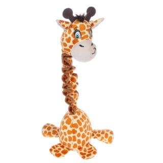 TIAKI Hundespielzeug Giraffe mit elastischem Hals - L 60 x B 19 x H 13 cm