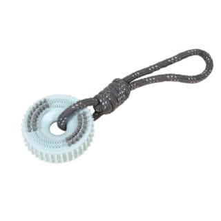 TIAKI Kauspielzeug Noppenrad mit Tau - ca. L 30 x B 9 x H 4 cm
