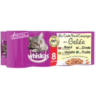 Whiskas La Carte 8 x 390 g - Meer und Landschaft in Gelee