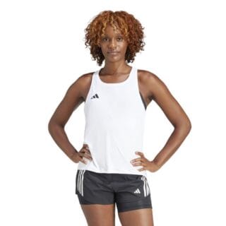 adidas Adizero Damen Tanktop Größe L - Weiß, leicht und atmungsaktiv