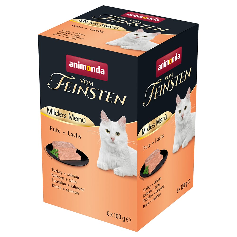 animonda vom Feinsten Mildes Menü Adult 6 x 100 g - Pute & Lachs