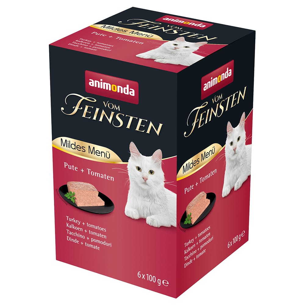 animonda vom Feinsten Mildes Menü Adult 6 x 100 g - Pute & Tomaten
