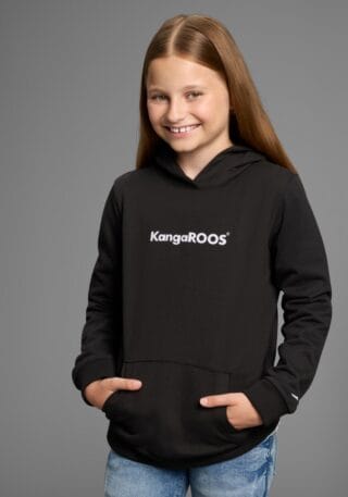 KangaROOS Kapuzensweatshirt "Hoodie mit Logoprint", Langarm, bedruckt, aus Sweatware mit Baumwolle, mit Kängurutasche