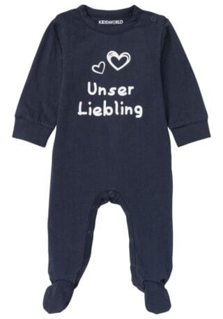 KIDSWORLD Schlafoverall "Baby-Schlafanzug, Unser Liebling - NEUE KOLLEKTION" aus Bio-Baumwolle