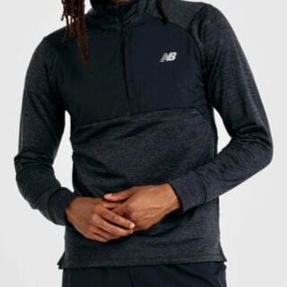 New Balance Heat Grid 1/2 Zip für Herren - Größe L, ideal für Sport und Freizeit