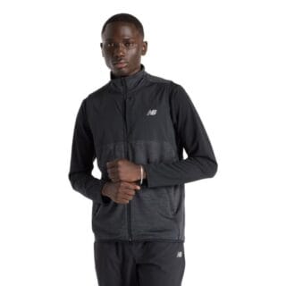 New Balance Heat Grid Weste für Herren – Schwarze Lauf- und Outdoor-Weste, atmungsaktiv, isolierend, perfekt für kalte Tage