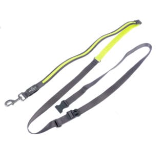 Nomad Tales Spirit USB LED Joggingleine neongelb & grau - 180 - 250 cm lang, 25 mm breit
