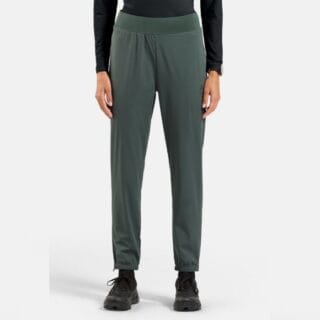 Odlo Zeroweight Laufhose Regular Länge, Warmgrün, Ideal für kühle Tage beim Laufen