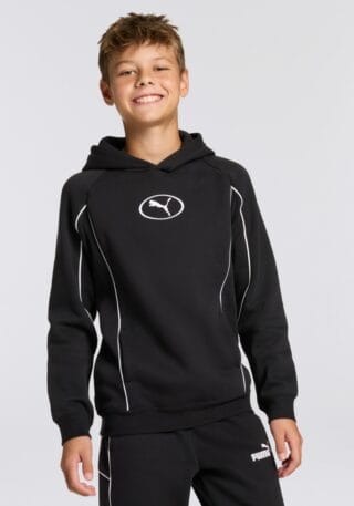 PUMA Kapuzensweatshirt "SPORT HOODIE FL B", für Jugendliche, mit Print-Applikationen, mit Kängurutasche