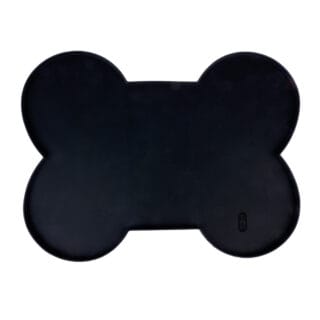 TIAKI Napfunterlage Knochen, schwarz - L 51 x B 38 x H 1 cm
