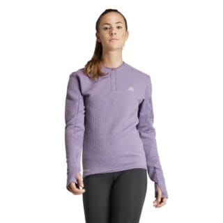 adidas Ultimate 1/2 Zip Top Lila XS Damen Lauf- und Trainingsshirt für optimalen Komfort und Performance