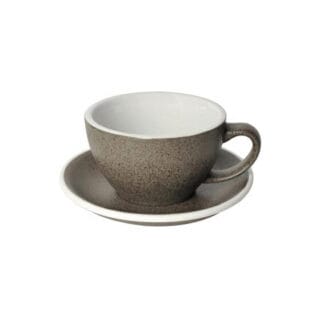 Café Latte Tasse mit Untertasse Loveramics Egg Granite, 300 ml
