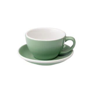 Café Latte Tasse mit Untertasse Loveramics Egg Mint, 300 ml