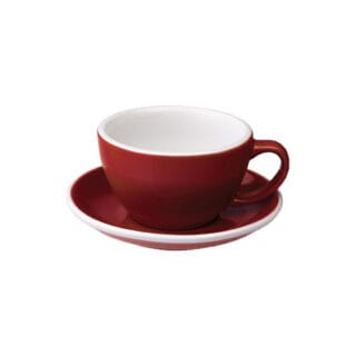Café Latte Tasse mit Untertasse Loveramics Egg Red, 300 ml