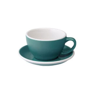Café Latte Tasse mit Untertasse Loveramics Egg Teal, 300 ml