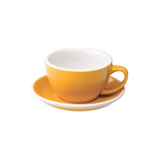 Café Latte Tasse mit Untertasse Loveramics Egg Yellow, 300 ml