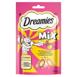 Dreamies Katzensnacks Mix Pack - Sparpaket Käse und Rind (6 x 60 g)