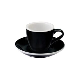 Espressotasse mit Untertasse Loveramics Egg Black, 80 ml