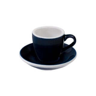 Espressotasse mit Untertasse Loveramics Egg Denim, 80 ml