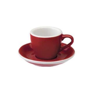 Espressotasse mit Untertasse Loveramics Egg Red, 80 ml