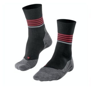 FALKE® RU4 Endurance Reflektierende Lauf-Socken, Schwarz, Größe 39-41 – Komfort & Sichtbarkeit bei langen Läufen