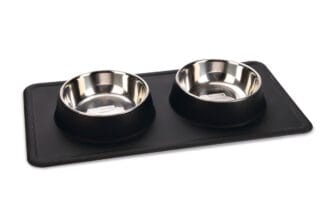 Karlie Diner Set Silikon Dex - 2 X 350 ml, Ø 14 cm Schwarz