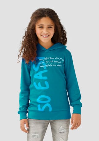 KIDSWORLD Kapuzenshirt "SO EASY - Print" Langarm, Basic-Passform, mit modischen Drucken