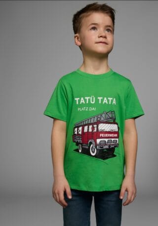 KIDSWORLD T-Shirt "Feuerwehr-Druck: PLATZ DA" Kurzarm, basic geschnitten, mit coolen Statements
