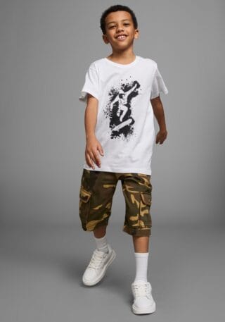 KIDSWORLD T-Shirt "Mit coolem SKATER-Print" Kurzarm, Basic-Passform, bedruckt, Rundhalsausschnitt