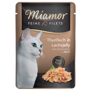Miamor Feine Filets Pouch 6 x 100 g - Thunfisch in Lachsjelly