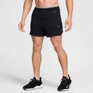 Nike Dri-FIT Run Division Stride 5" Herren Shorts mit Innenhose - XXL, Schwarz