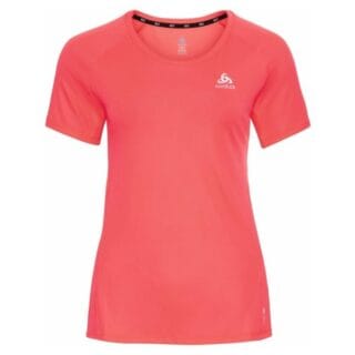 Odlo Damen Essential Crew Neck T-Shirt, XS, Rot – Leichtes Funktionsshirt für Lauftraining und Sport, atmungsaktiv und bequem