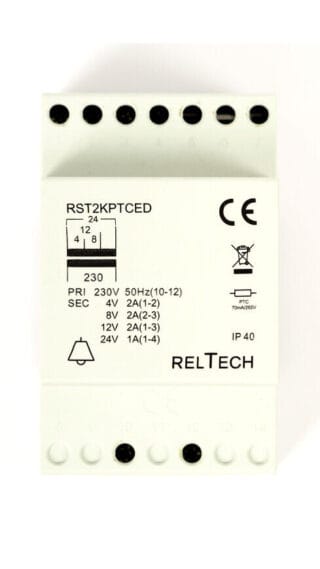 RELTECH Sicherheitstransformator RST2PTCED, 4-8-12-24V/2-2-2-1A
