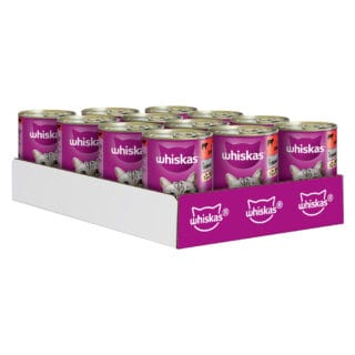 Whiskas 1+ Dosen 24 x 400 g - Rind in Terrine