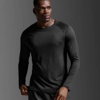 2XU Aero Mesh Long Sleeve Gr. L Schwarz Herren