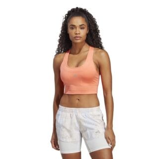 adidas Run Ms Pkt Bra Damen XS - Sport-BH in Orange für optimalen Halt und Komfort