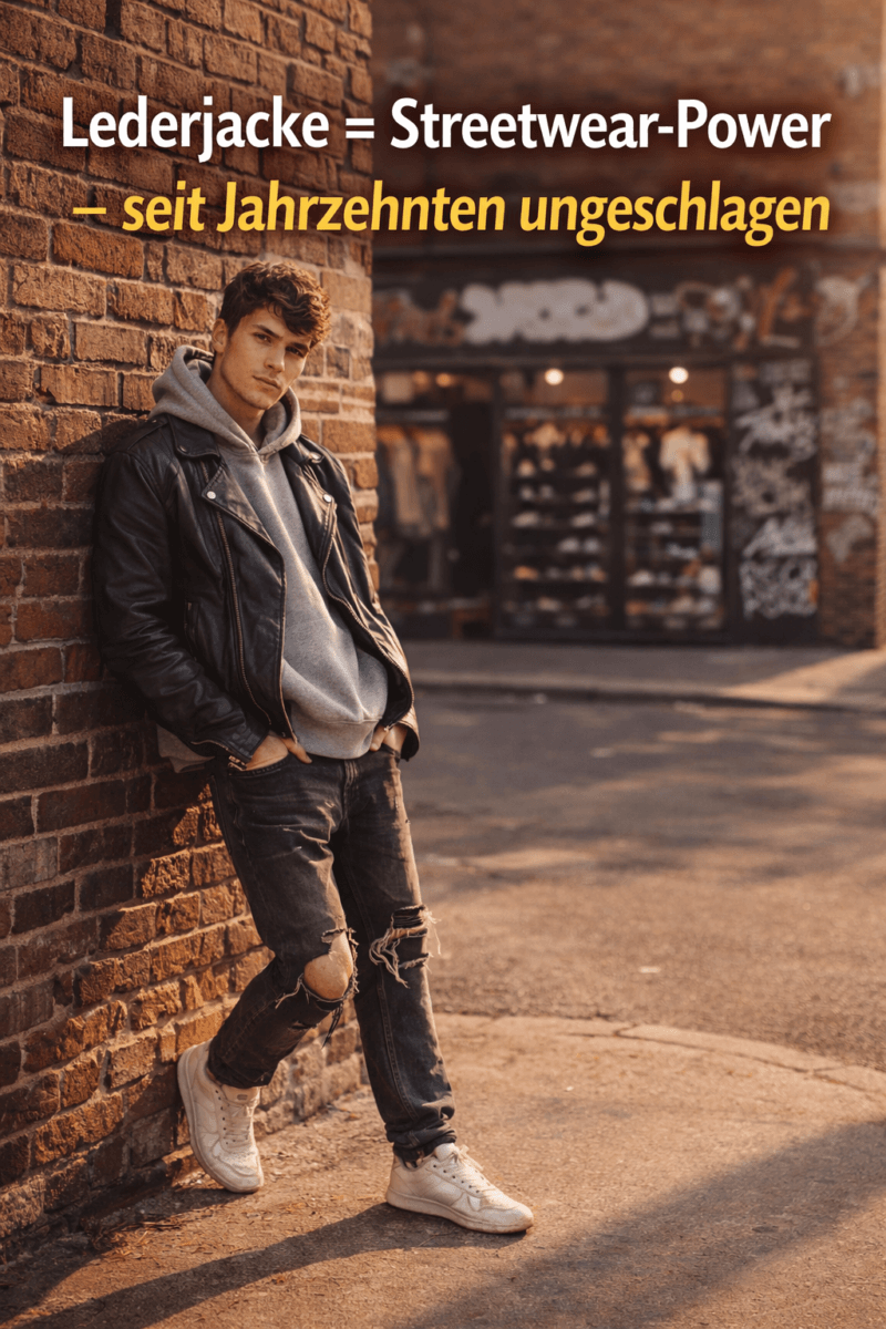 artikel streetwear lederjacke